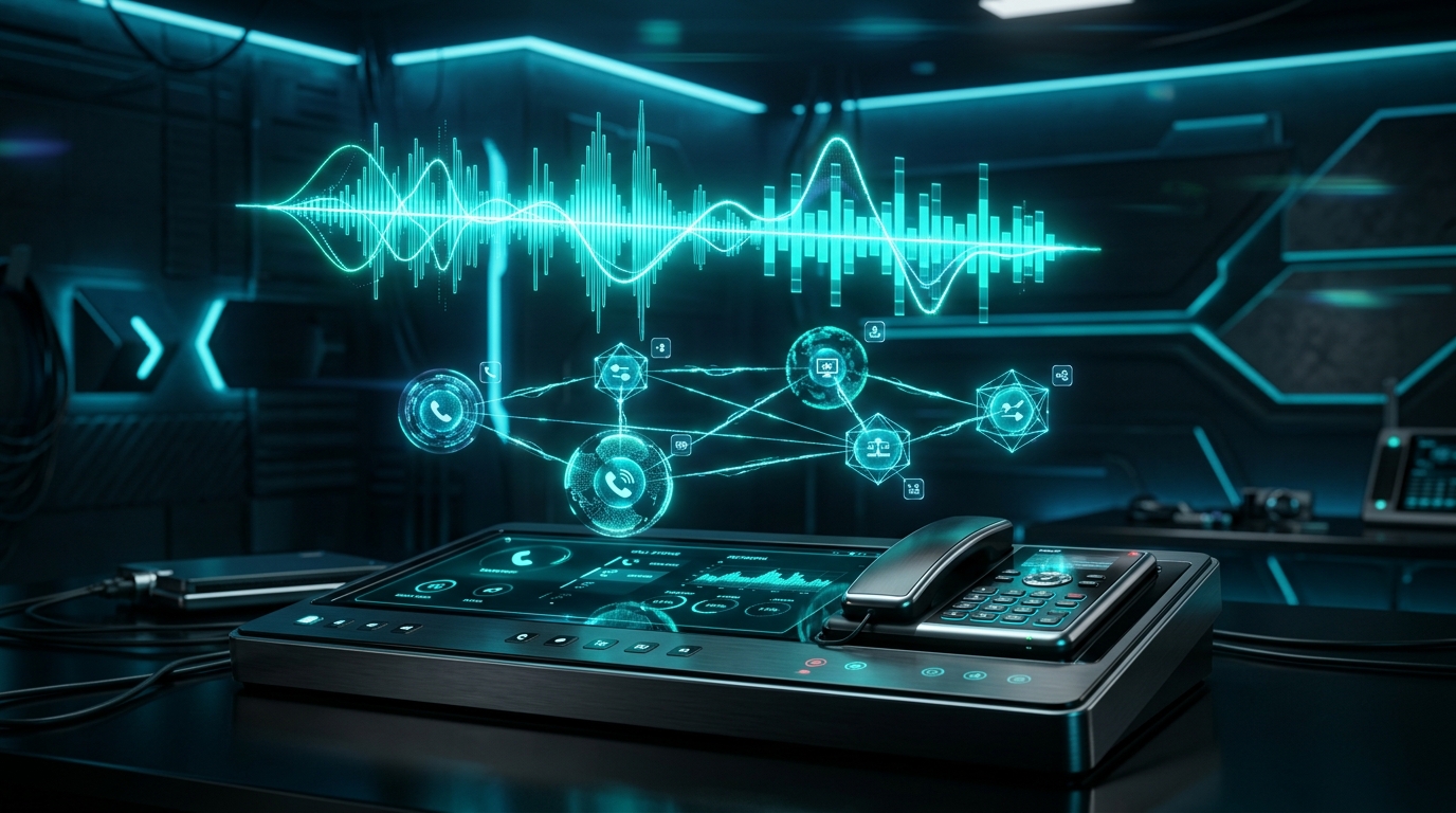 Business VoIP with AI Voice Systems and Soundwave Equalizer